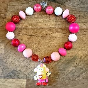 Potato head charm chunky necklace